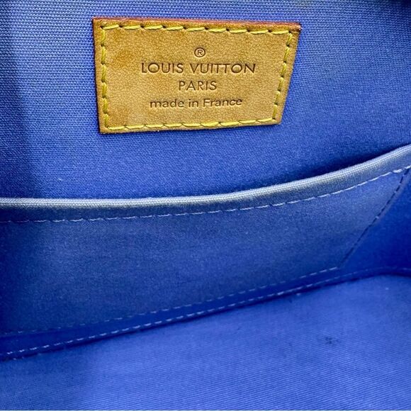 Auth Louis Vuitton Small Purple Lilas Vernis Monogram Alma BB Crossbody Bag - Picture 14 of 16